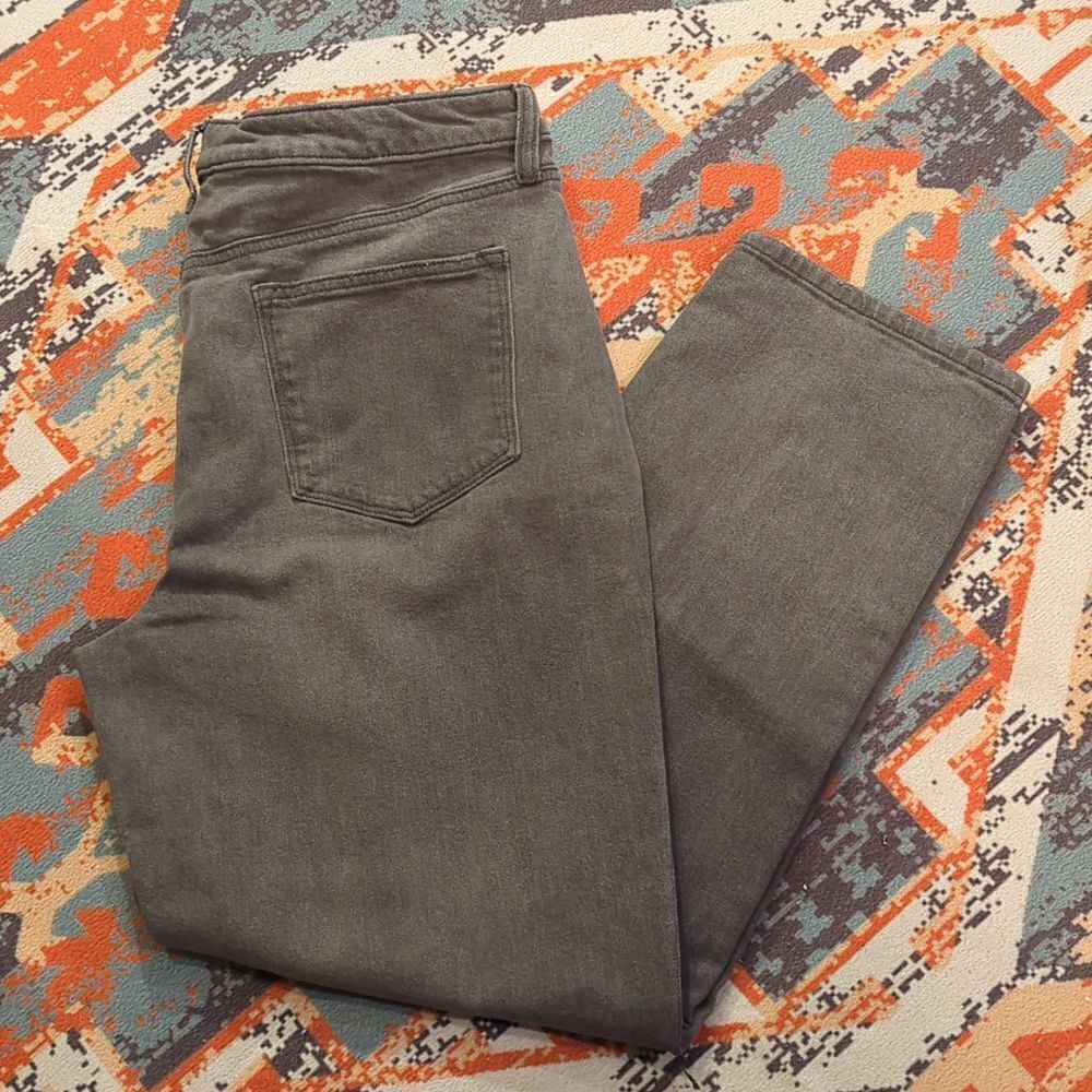 New Womens Sonoma Jeans 14 Gray Straight Leg Vintage Style‎ High Rise Denim
